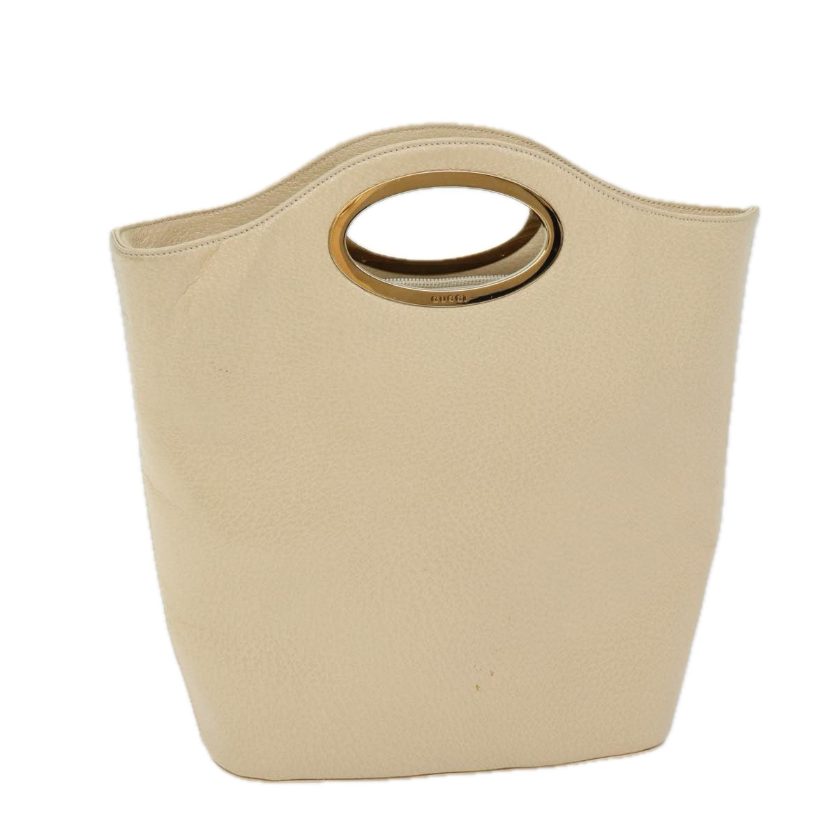 GUCCI Hand Bag Leather Beige 000 1553 0556 70204