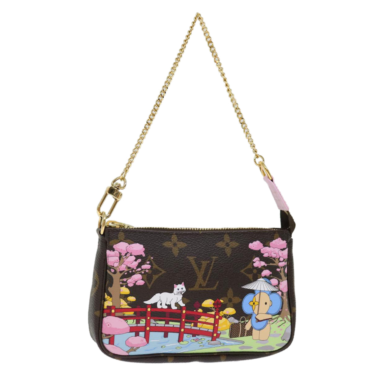 LOUIS VUITTON Monogram Vivienne Mini Pochette Pouch M45905 LV 70308A