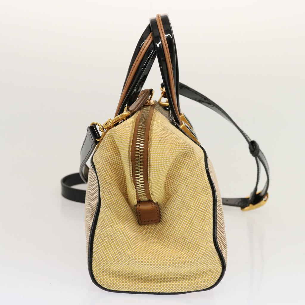 FENDI Hand Bag Canvas 2way Beige 70343