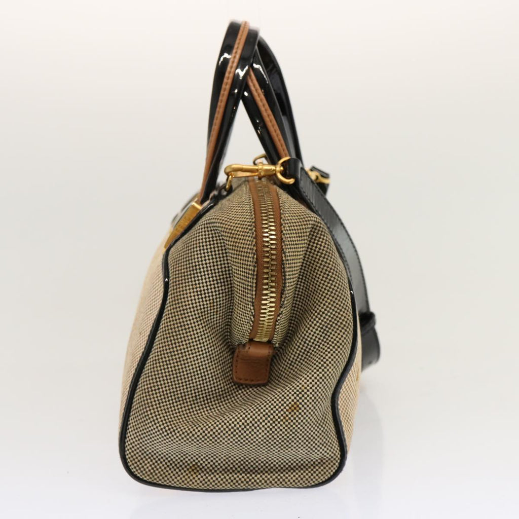 FENDI Hand Bag Canvas 2way Beige 70343