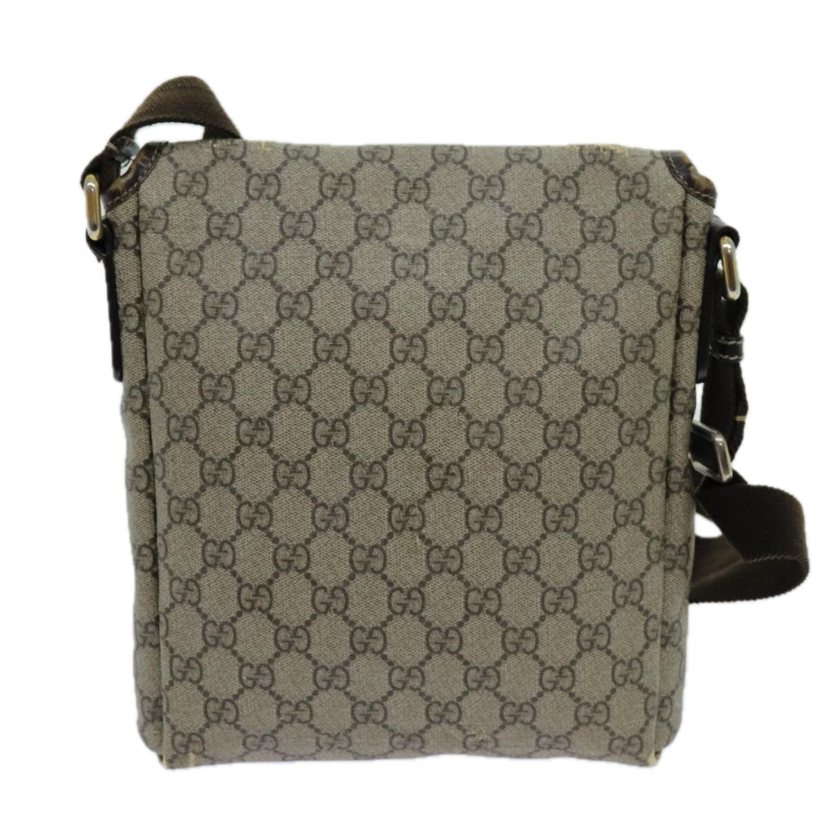 GUCCI GG Supreme Shoulder Bag PVC Beige 223666 70394
