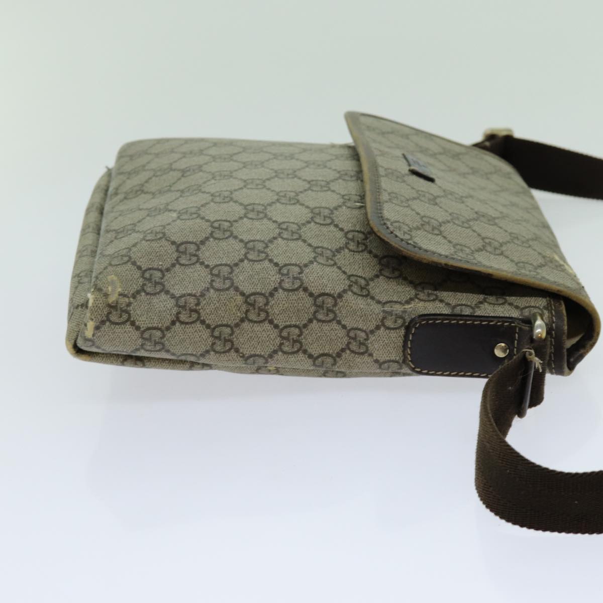 GUCCI GG Supreme Shoulder Bag PVC Beige 223666 70394