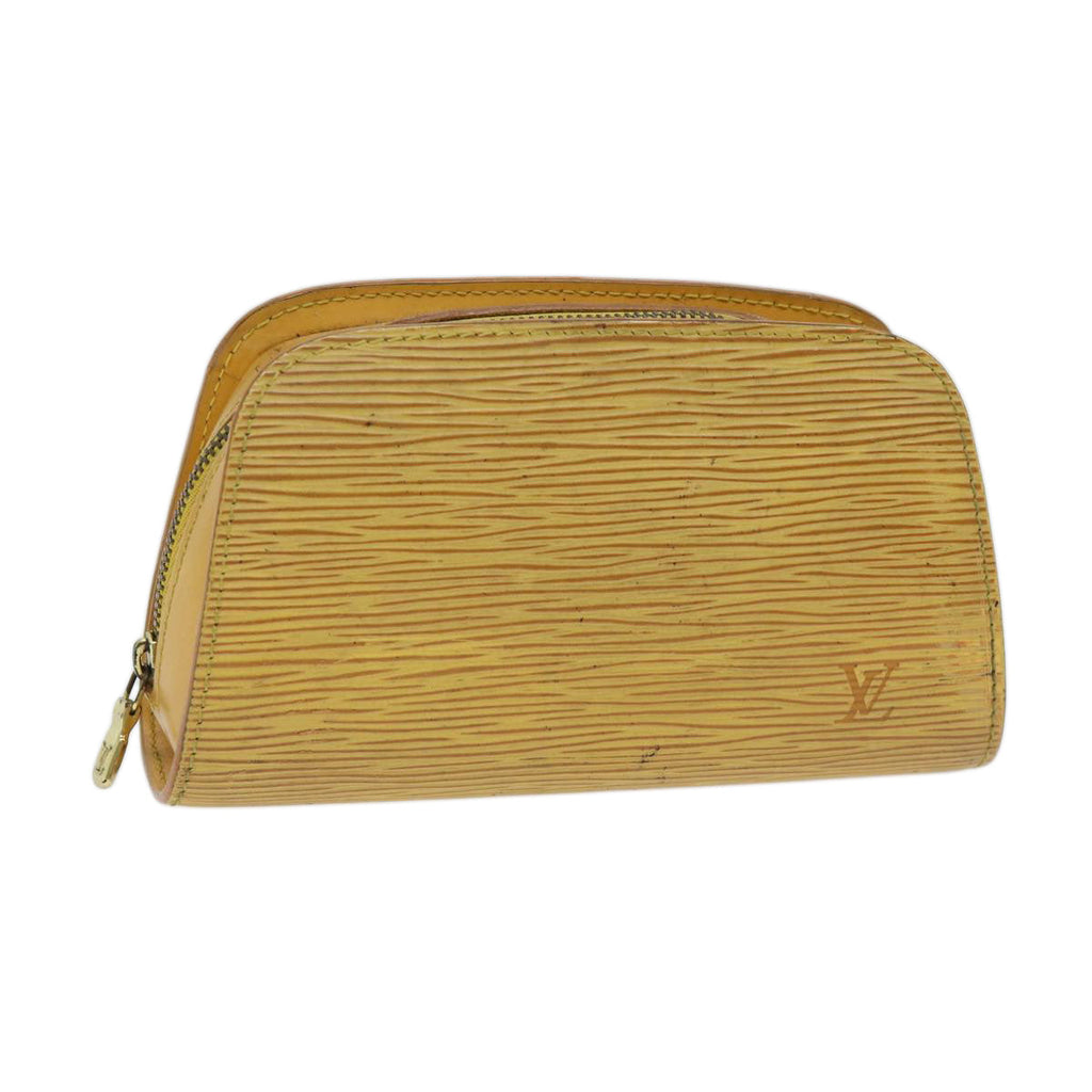 LOUIS VUITTON Epi Dauphine PM Pouch Yellow M48449 LV 70694