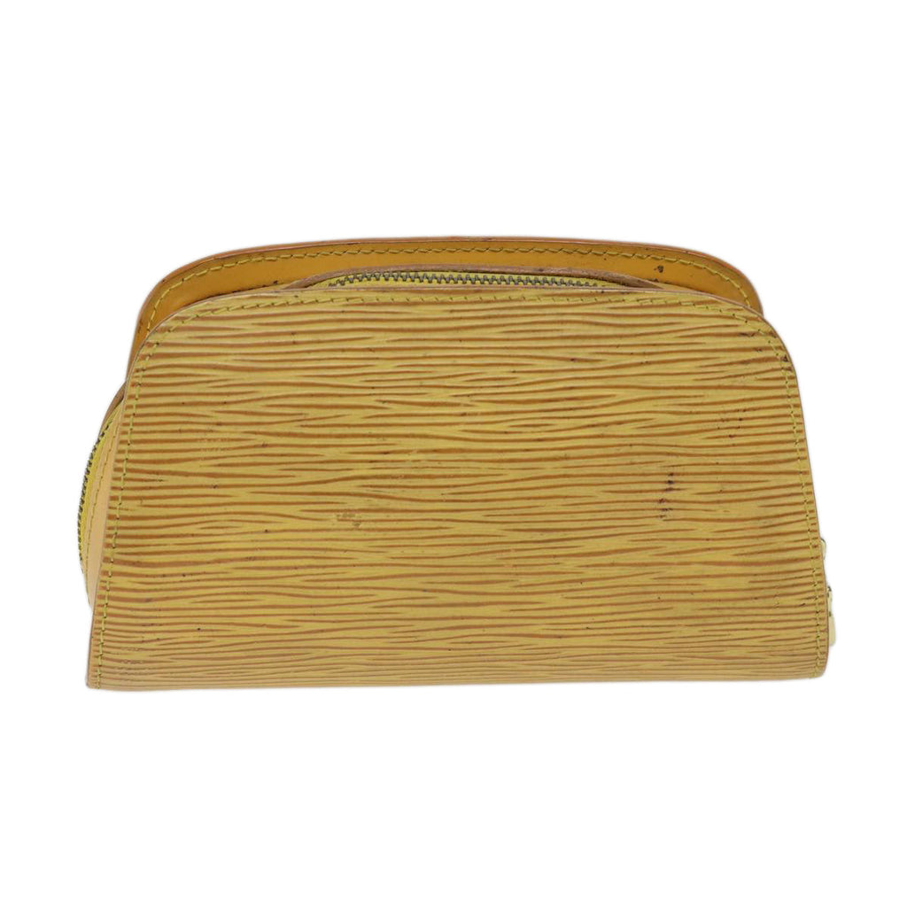 LOUIS VUITTON Epi Dauphine PM Pouch Yellow M48449 LV 70694