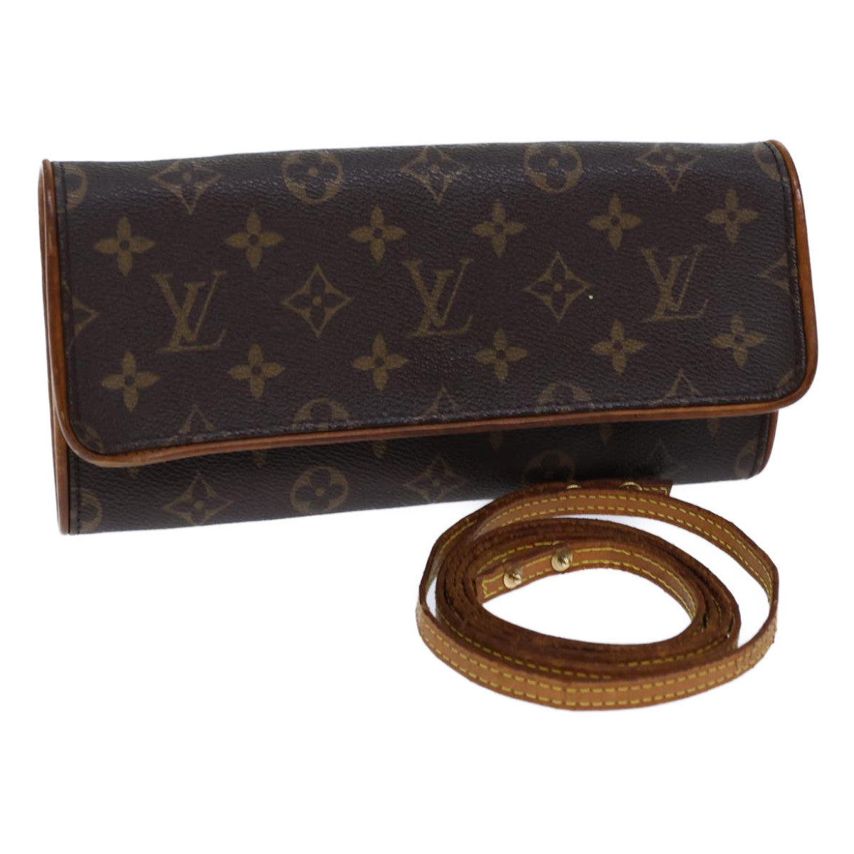 LOUIS VUITTON Monogram Pochette Twin GM Shoulder Bag M51852 LV 70699