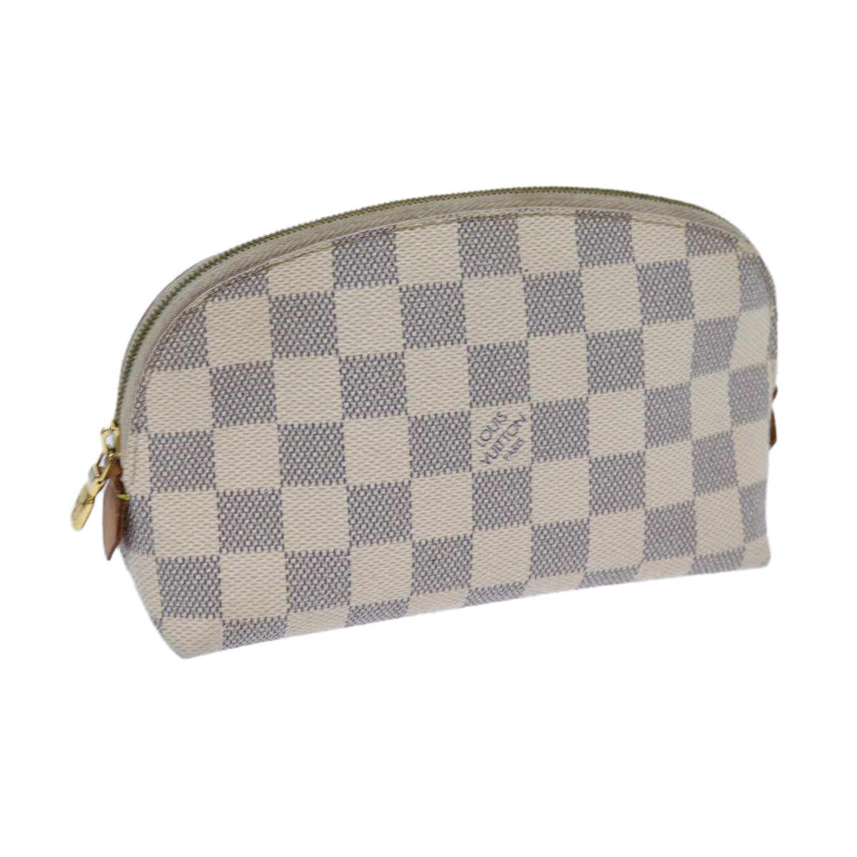 LOUIS VUITTON Damier Azur Pochette Cosmetic PM Pouch N60024 LV 70722