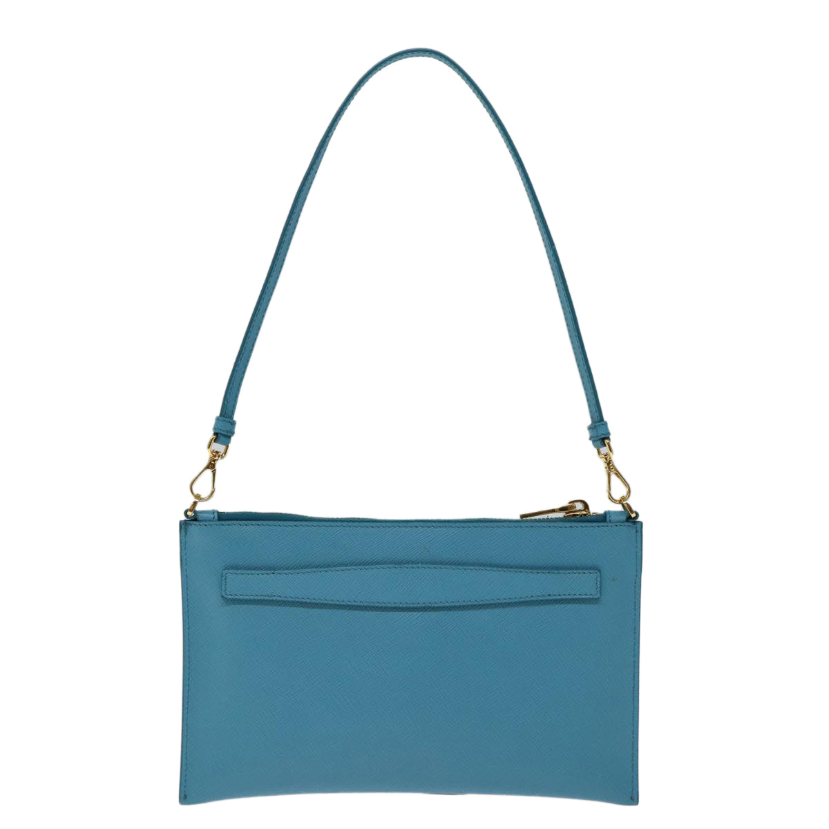 PRADA Accessory Pouch Safiano leather Blue 71575A