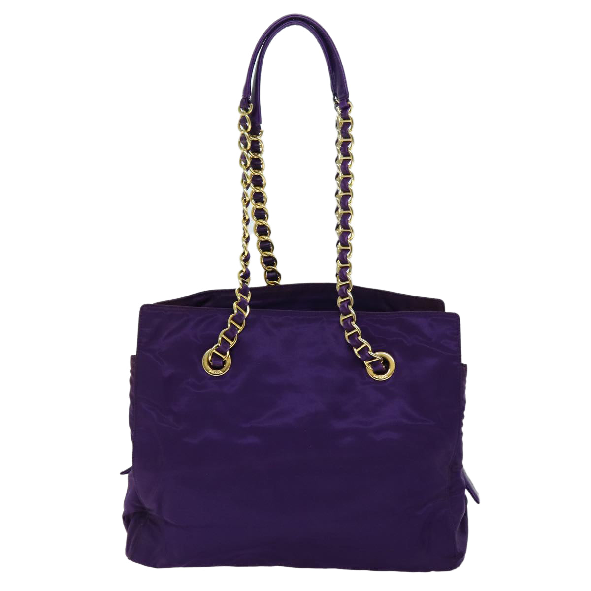 PRADA Chain Shoulder Bag Nylon Purple 72859