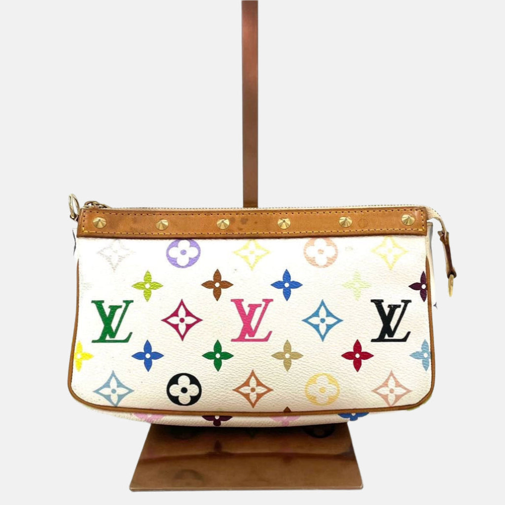 Louis Vuitton x Takashi Murakami Pochette Accessoire White Multicolor
