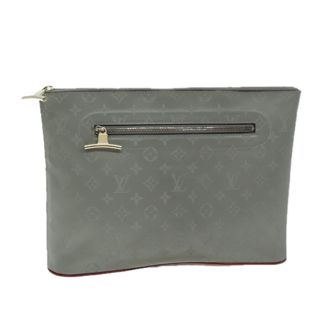 LOUIS VUITTON Monogram Titanium Pochette Cosmos Bag Gray M63240 LV 73801