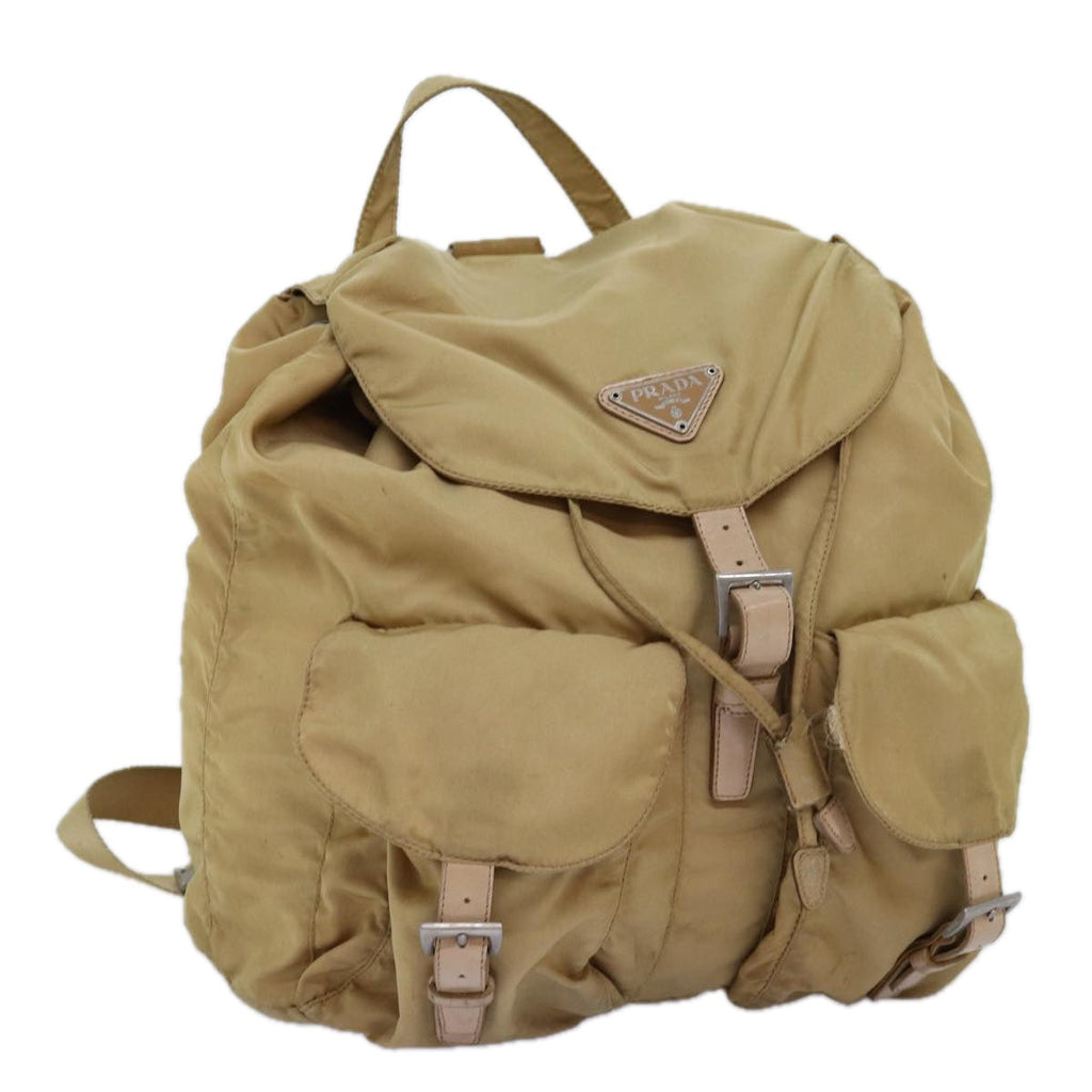 PRADA Backpack Nylon Beige 73873