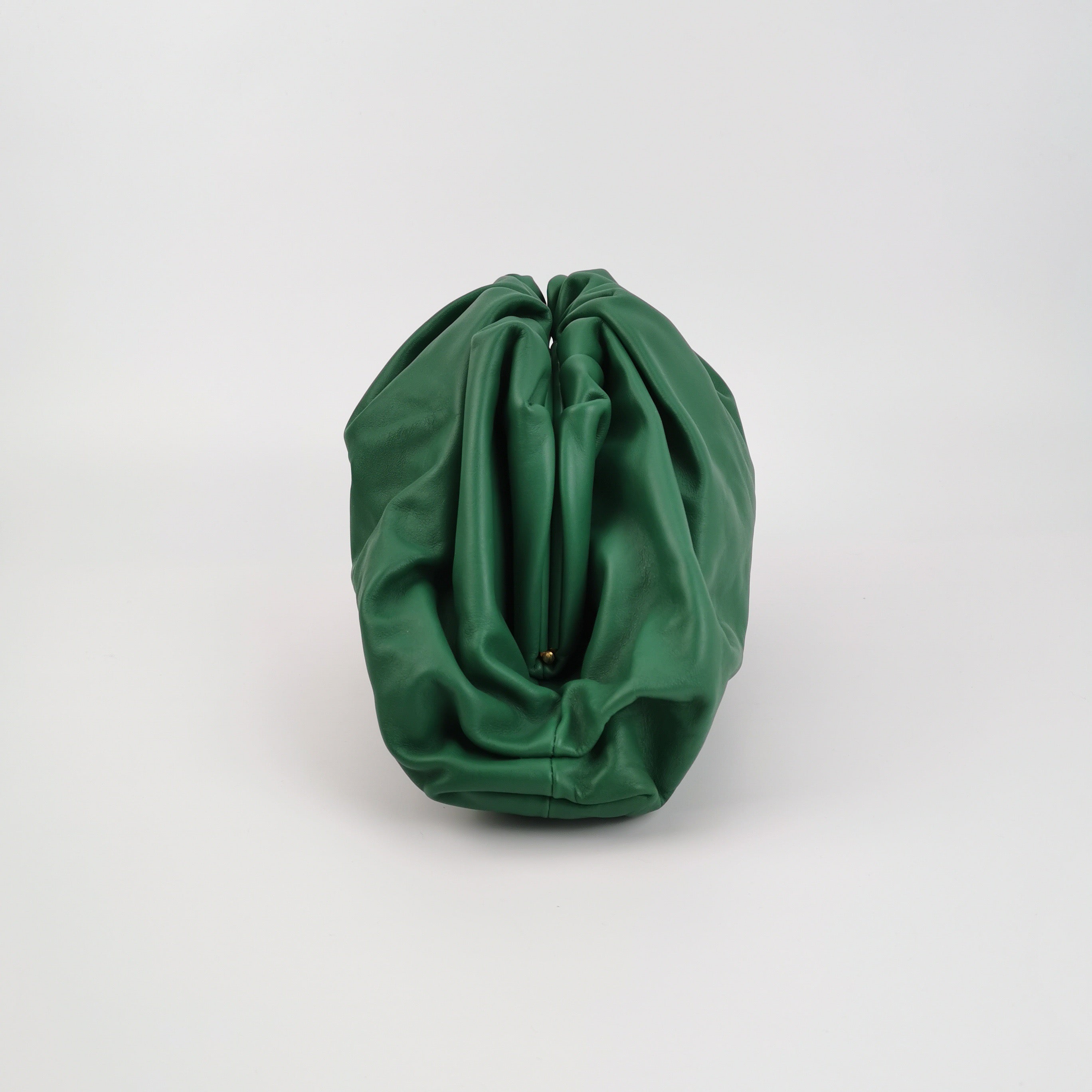 Bottega Veneta Pouch Calfskin Leather Green Large