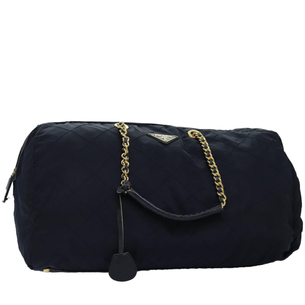 PRADA Boston Bag Nylon Navy 74102
