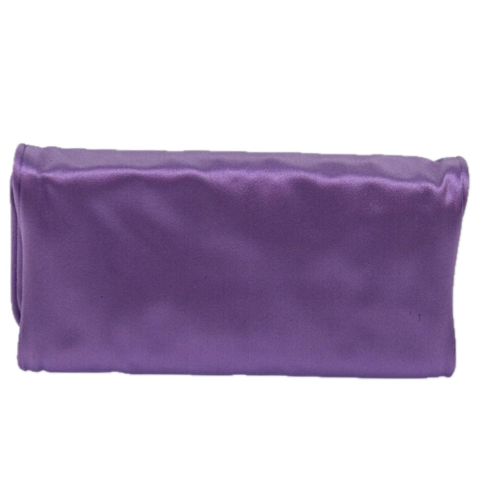 PRADA Jewelry Case Cosmetic Pouch Satin Purple 74450