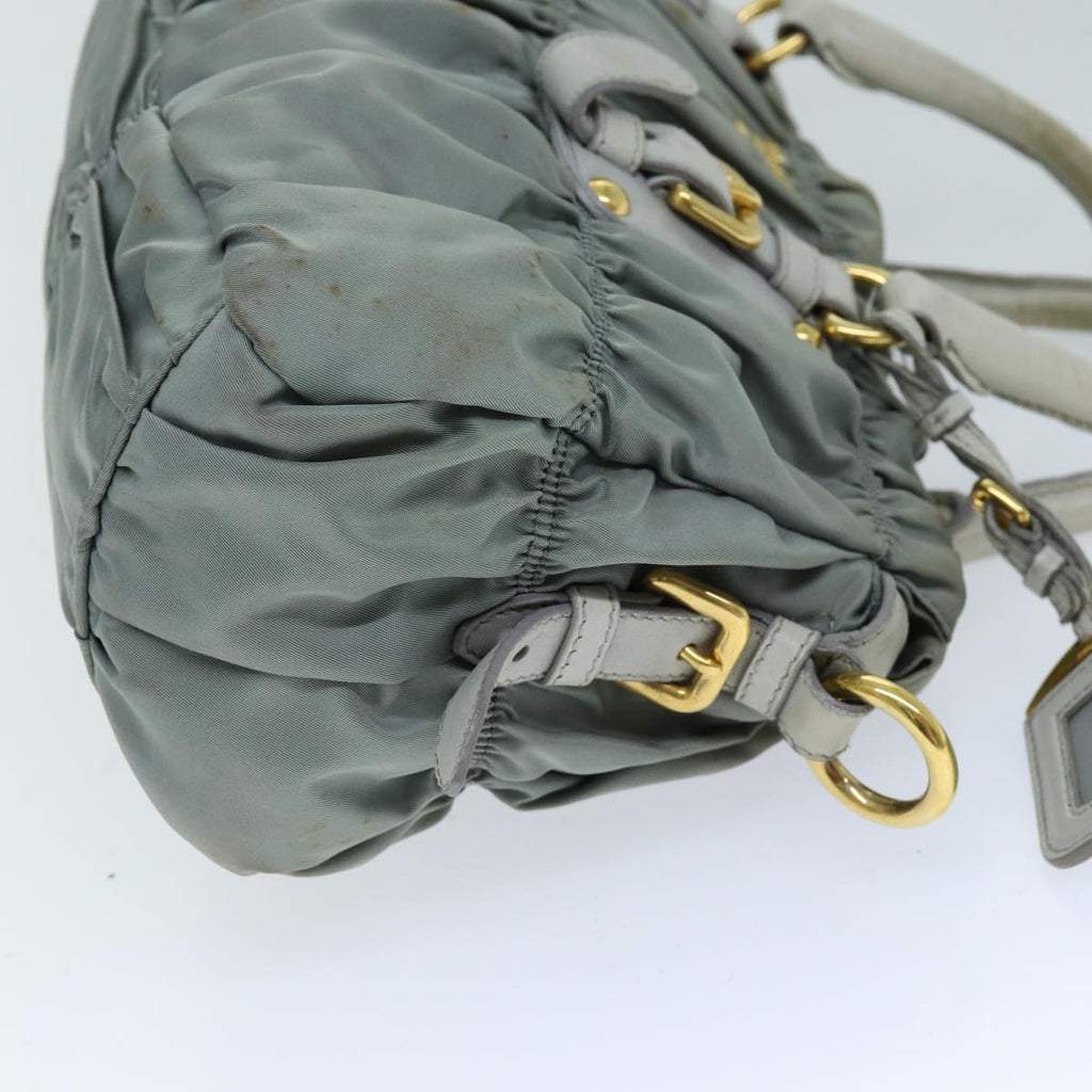 PRADA Hand Bag Nylon 2way Green 74635