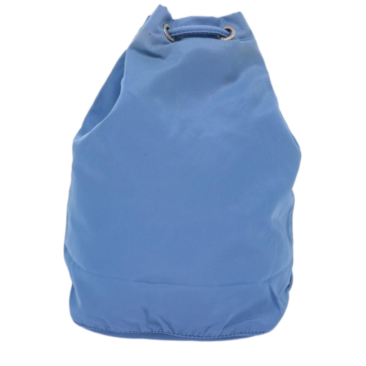 PRADA Drawstring Pouch Nylon Light Blue 75006