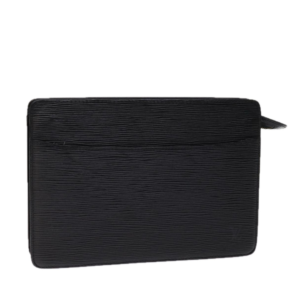 LOUIS VUITTON Epi Pochette Homme Clutch Bag Black