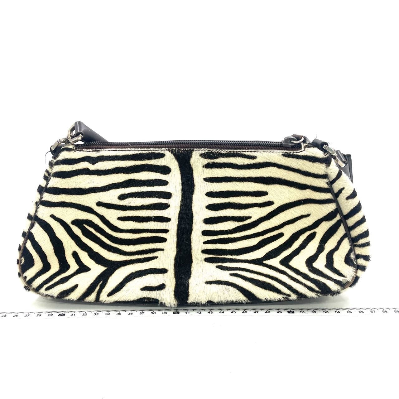 Prada Zebra Print Ponyhair Calfskin Leather Shoulder Bag