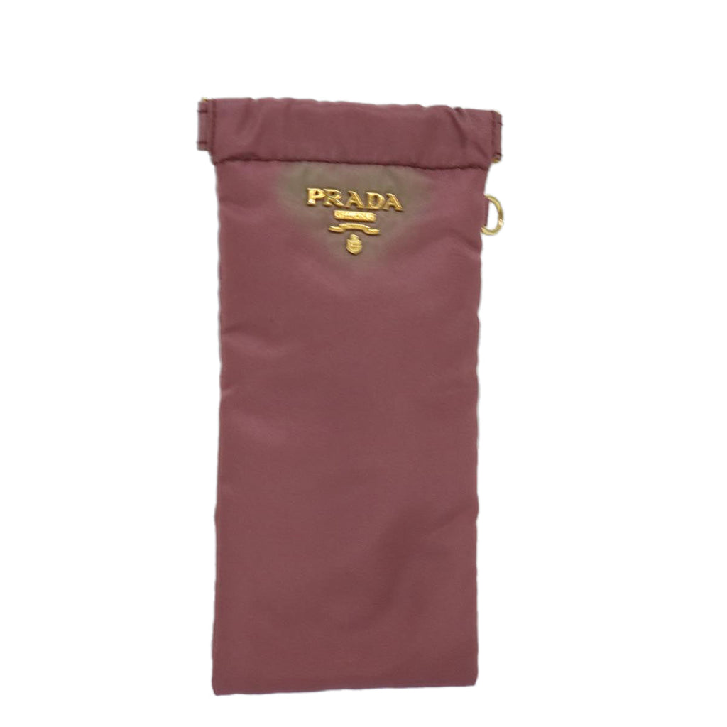 PRADA Glasses Case Nylon Pink 75213