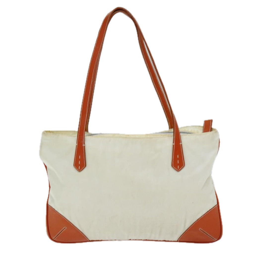 PRADA Tote Bag Nylon Beige Orange 75334