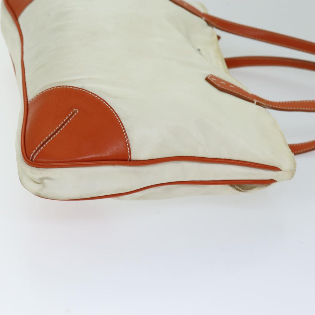PRADA Tote Bag Nylon Beige Orange 75334