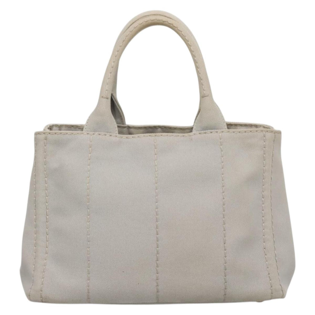 PRADA Canapa PM Hand Bag Canvas 2way Gray 75341