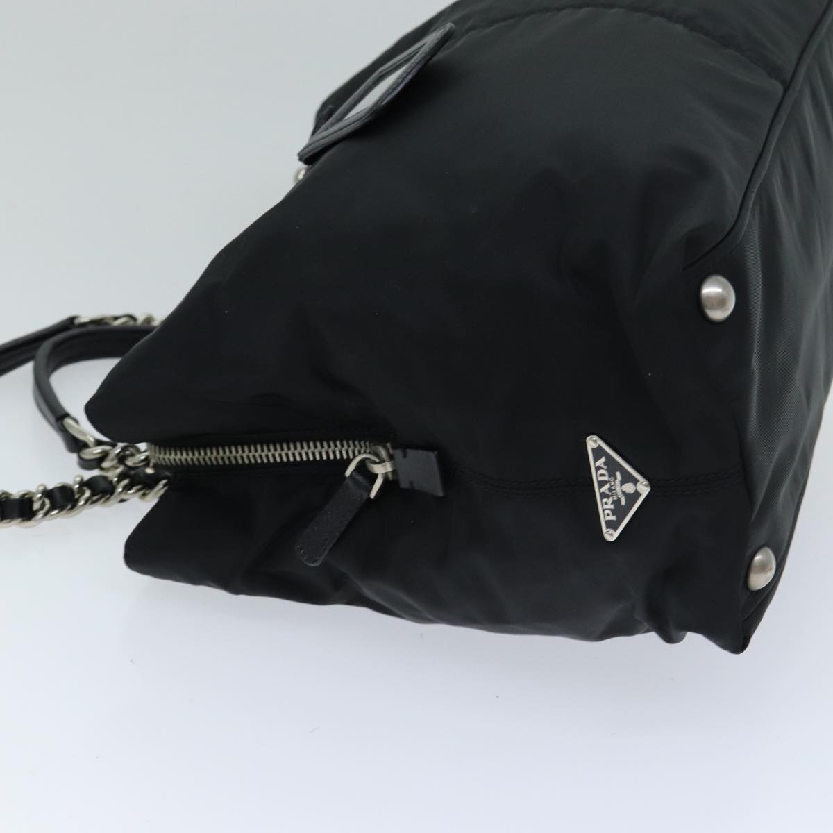 PRADA Tote Bag Nylon Black 75367