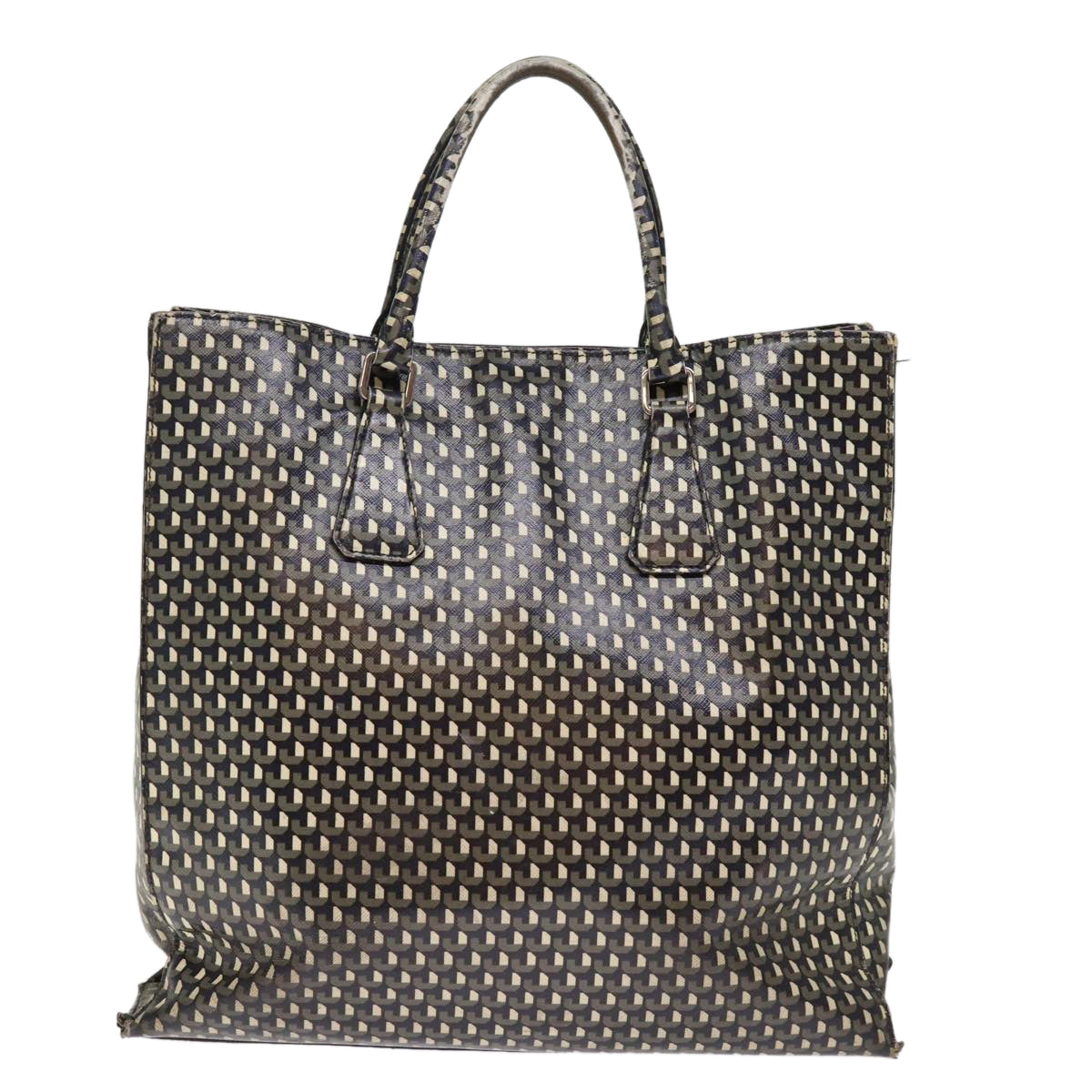 PRADA Tote Bag Safiano leather 2way Black 75371