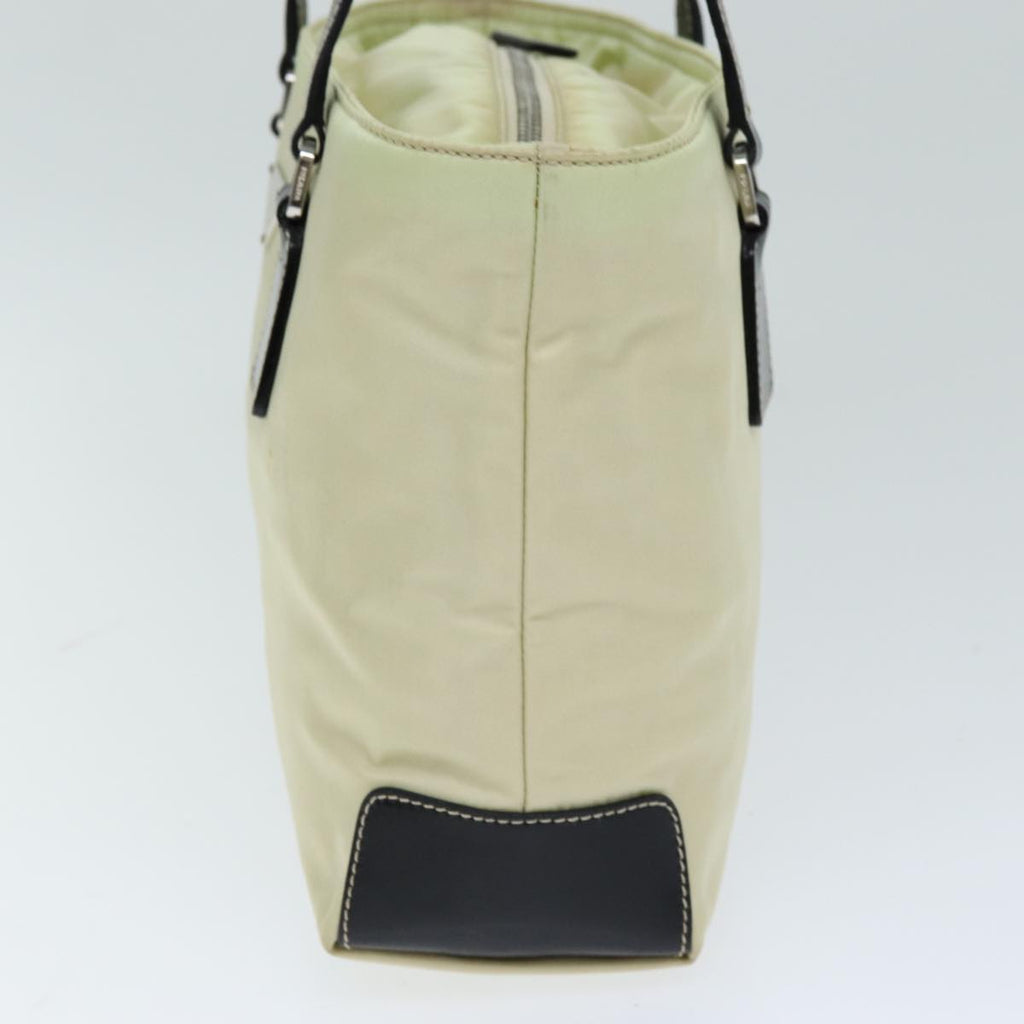 PRADA Hand Bag Nylon Cream 75644