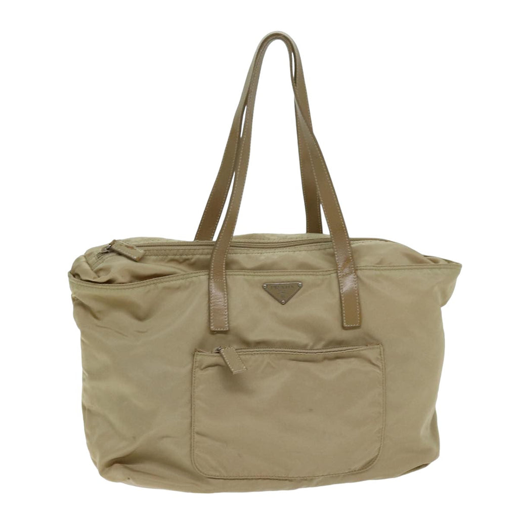 PRADA Tote Bag Nylon Beige 75668