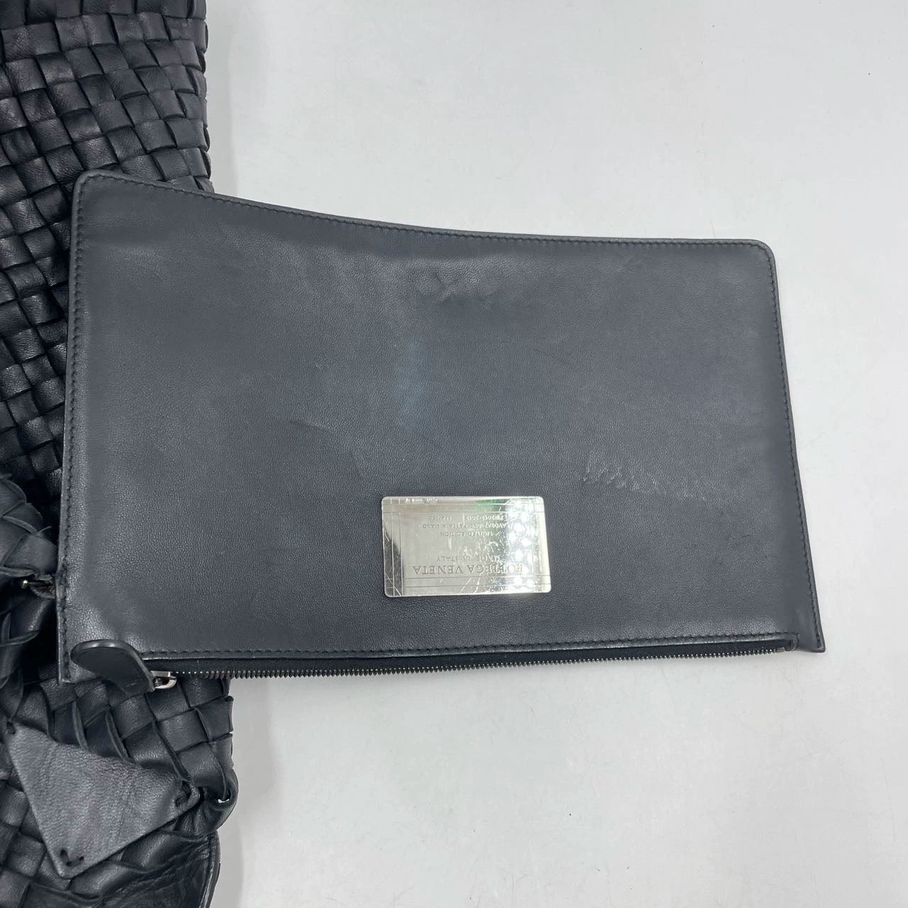 Bottega Veneta Cabat Large Intreccio Leather Tote Bag Black 45cm