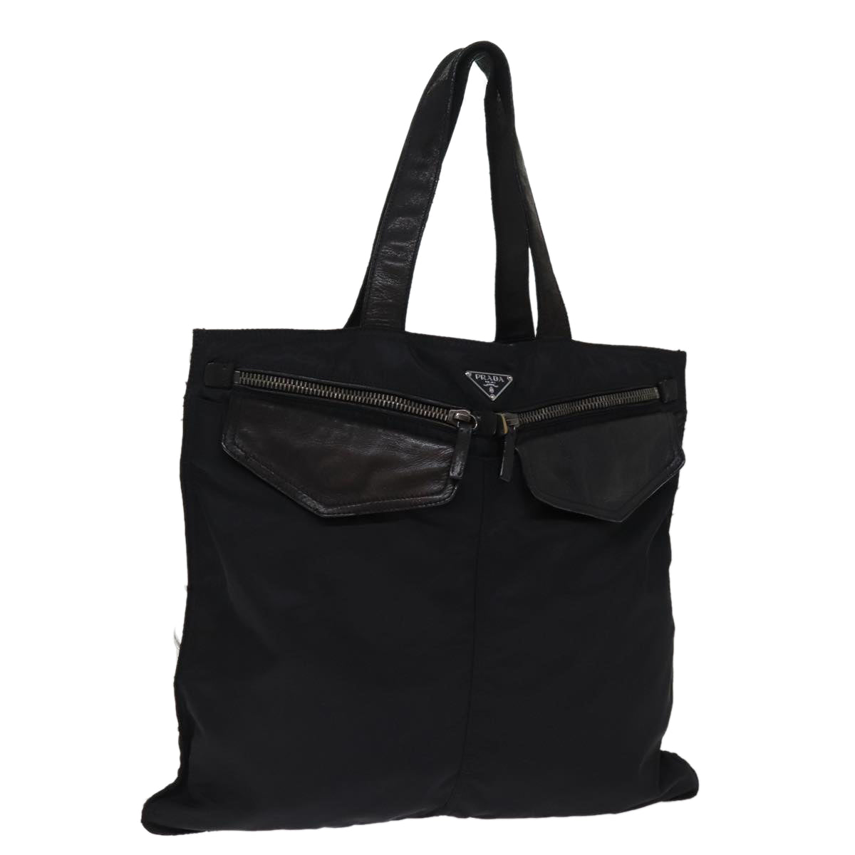PRADA Tote Bag Nylon Black 76367