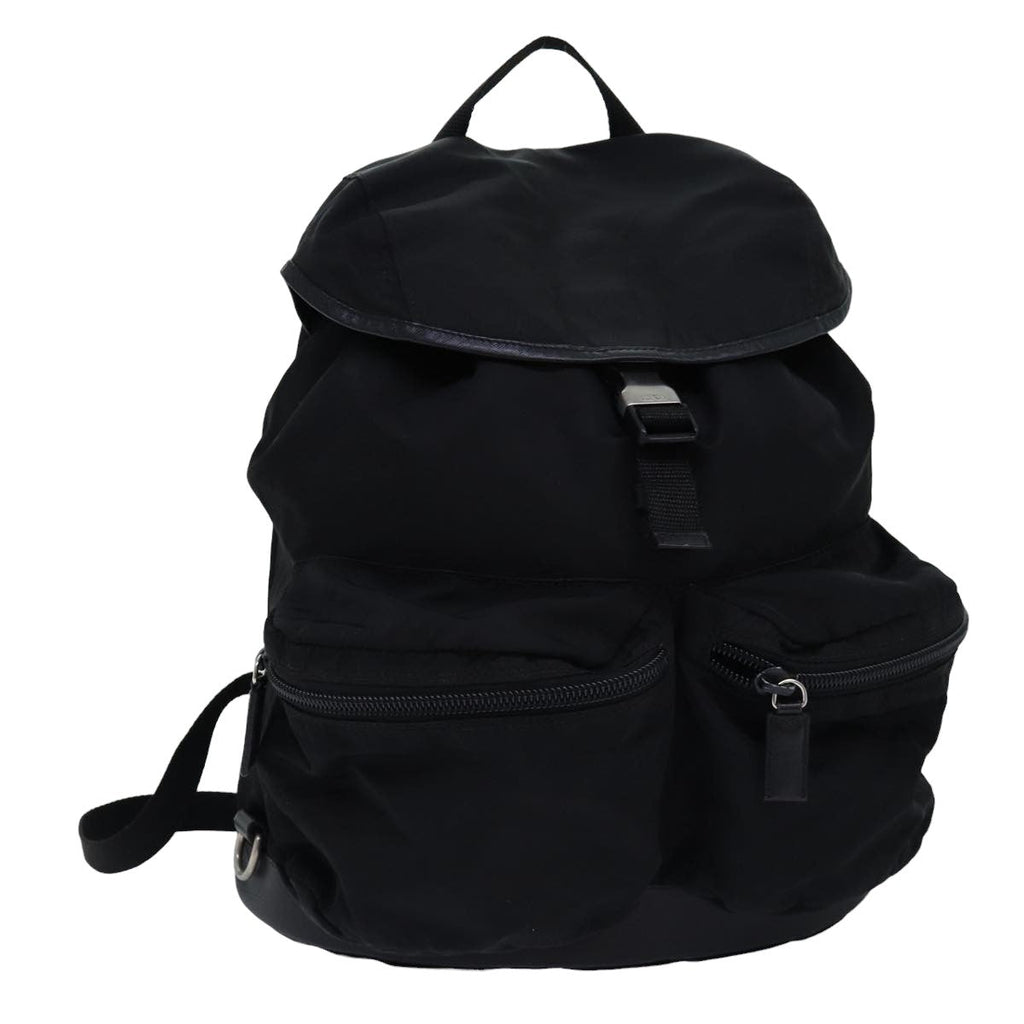 PRADA Backpack Nylon Black 76576
