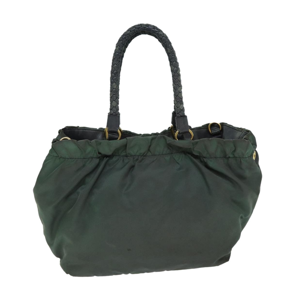 PRADA Hand Bag Nylon 2way Khaki 77763