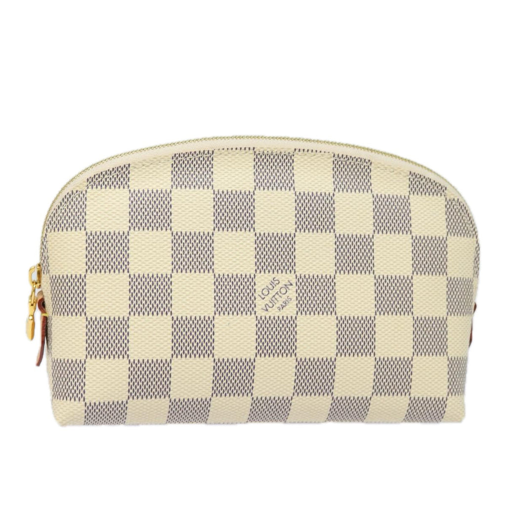 LOUIS VUITTON Damier Azur Pochette Cosmetic PM Pouch N60024 LV 77924A