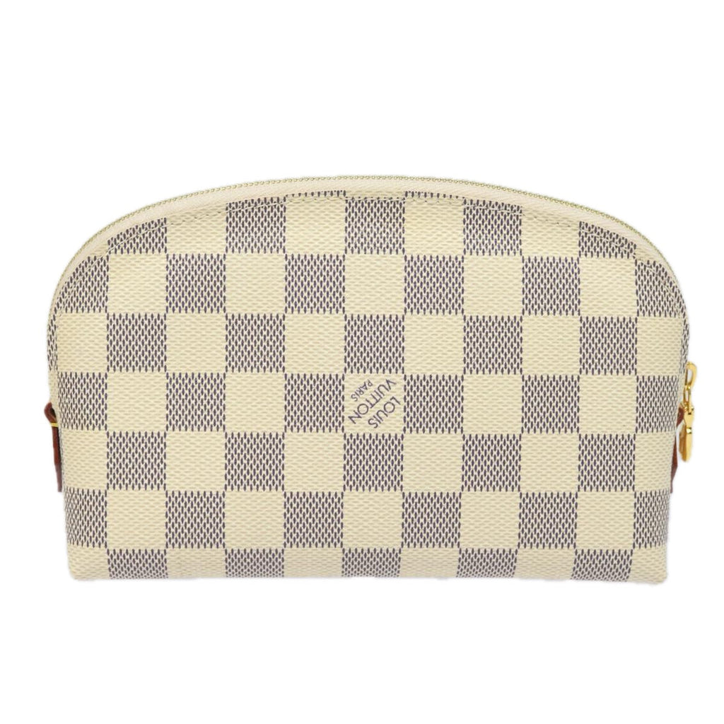 LOUIS VUITTON Damier Azur Pochette Cosmetic PM Pouch N60024 LV 77924A