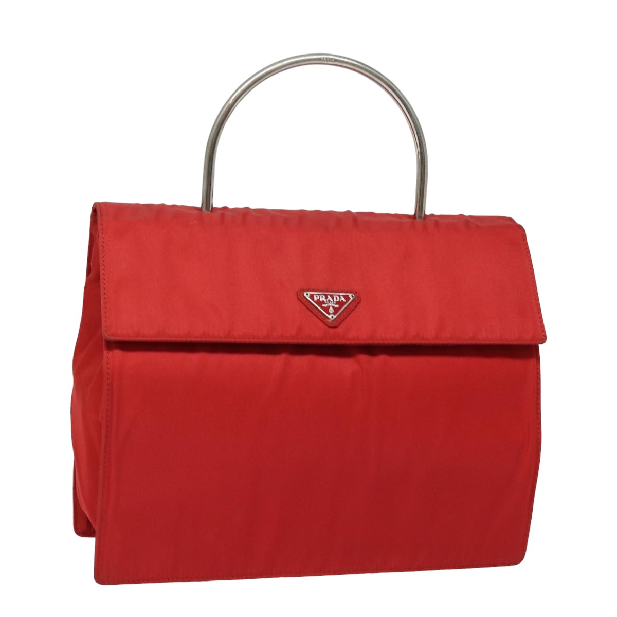 PRADA Hand Bag Nylon Red 78079