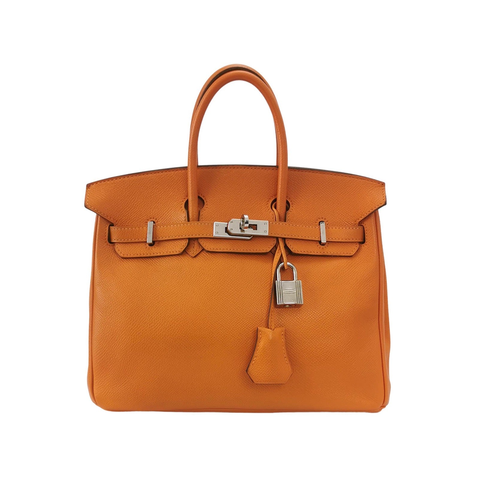 Hermes Birkin 25 Orange H 93 Epsom Leather Palladium Hardware