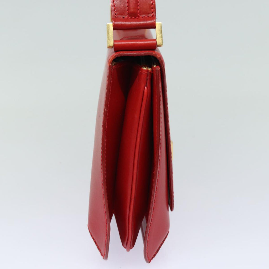 FENDI Hand Bag Leather Red 79213