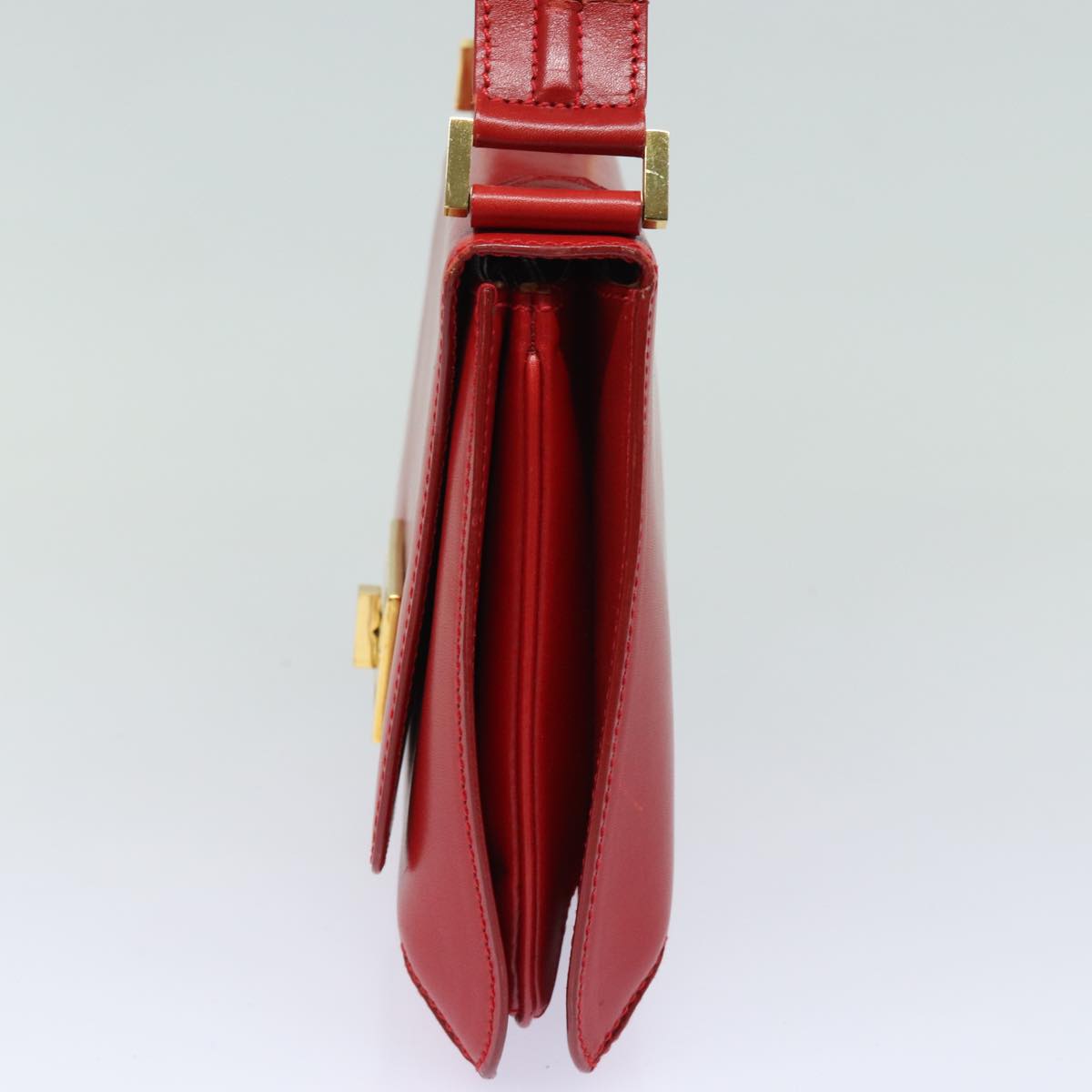FENDI Hand Bag Leather Red 79213