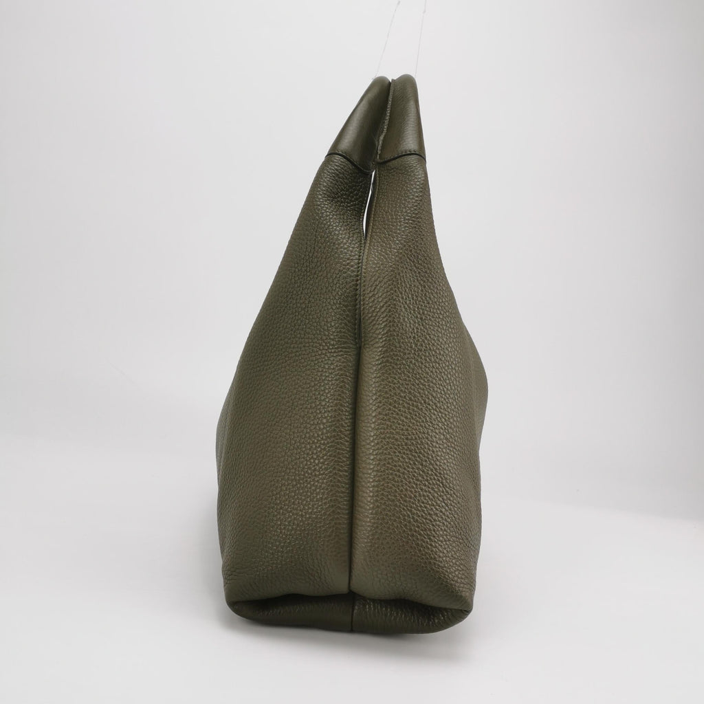 Gucci Softbit Maxi Shoulder Bag Olive Green Calfskin Leather 2024