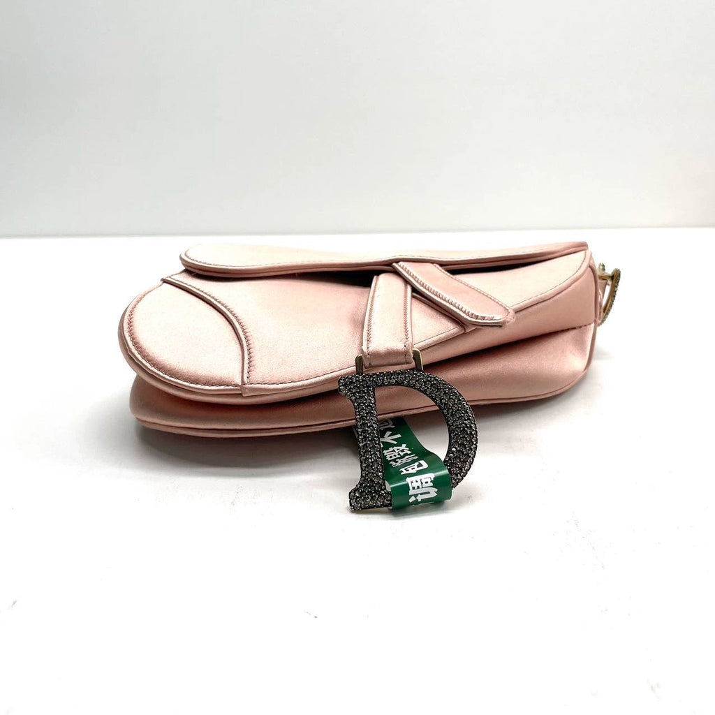 Dior Saddle Mini Silk 2019 Pink with crystals
