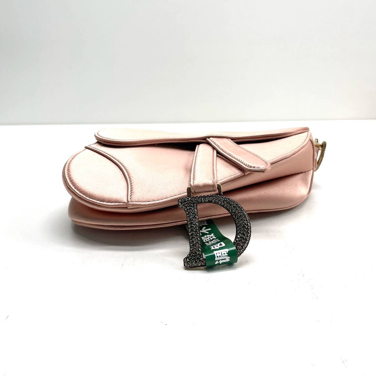 Dior Saddle Mini Silk 2019 Pink with crystals