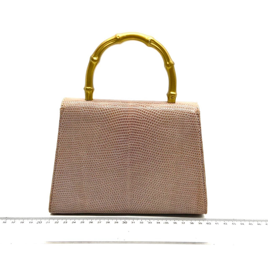 Gucci Jackie Vintage Lilac Purple Lizard Skin Top Handle Evening Bag