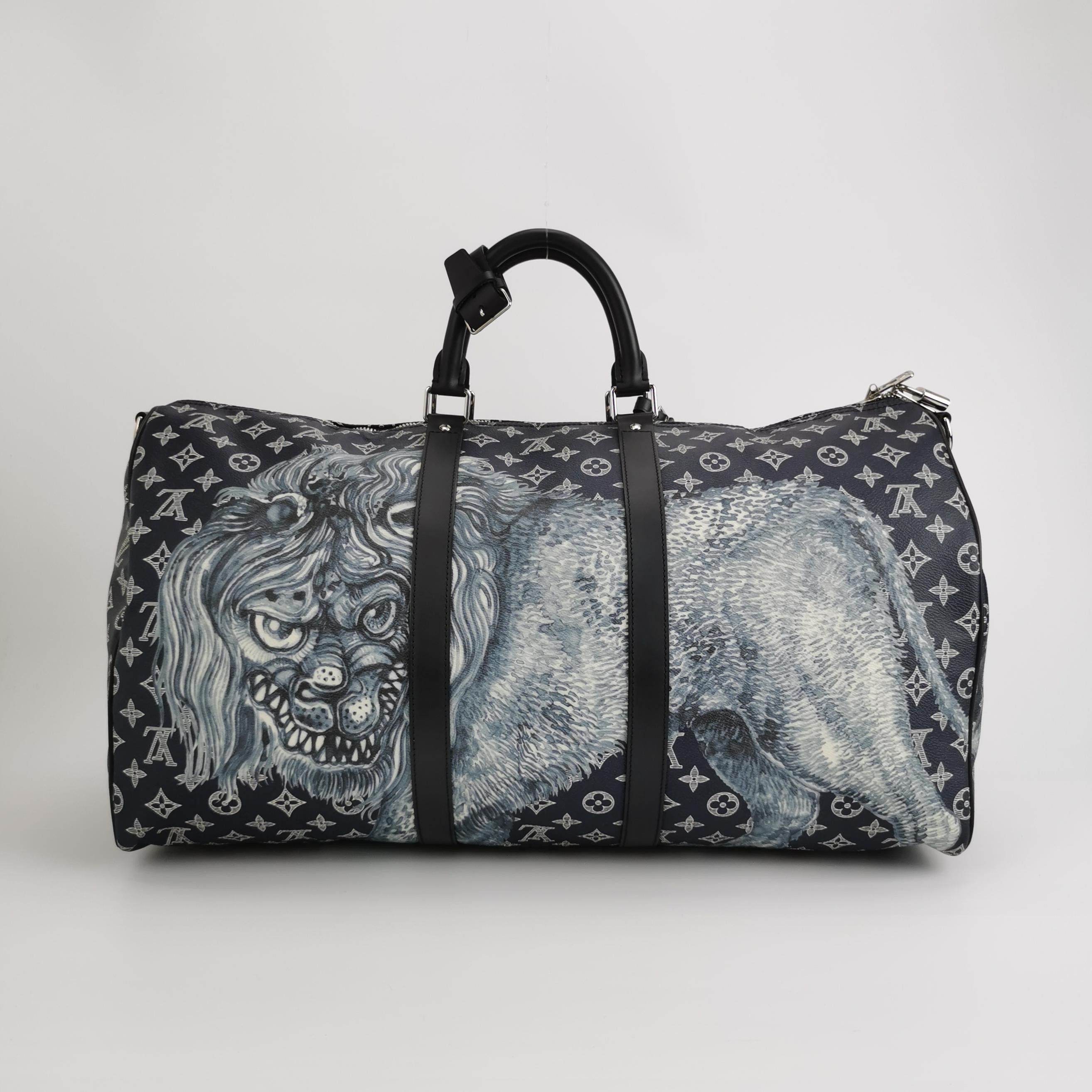 Louis Vuitton x Chapman Brothers Keepall 55 Bandouliere Lion Navy