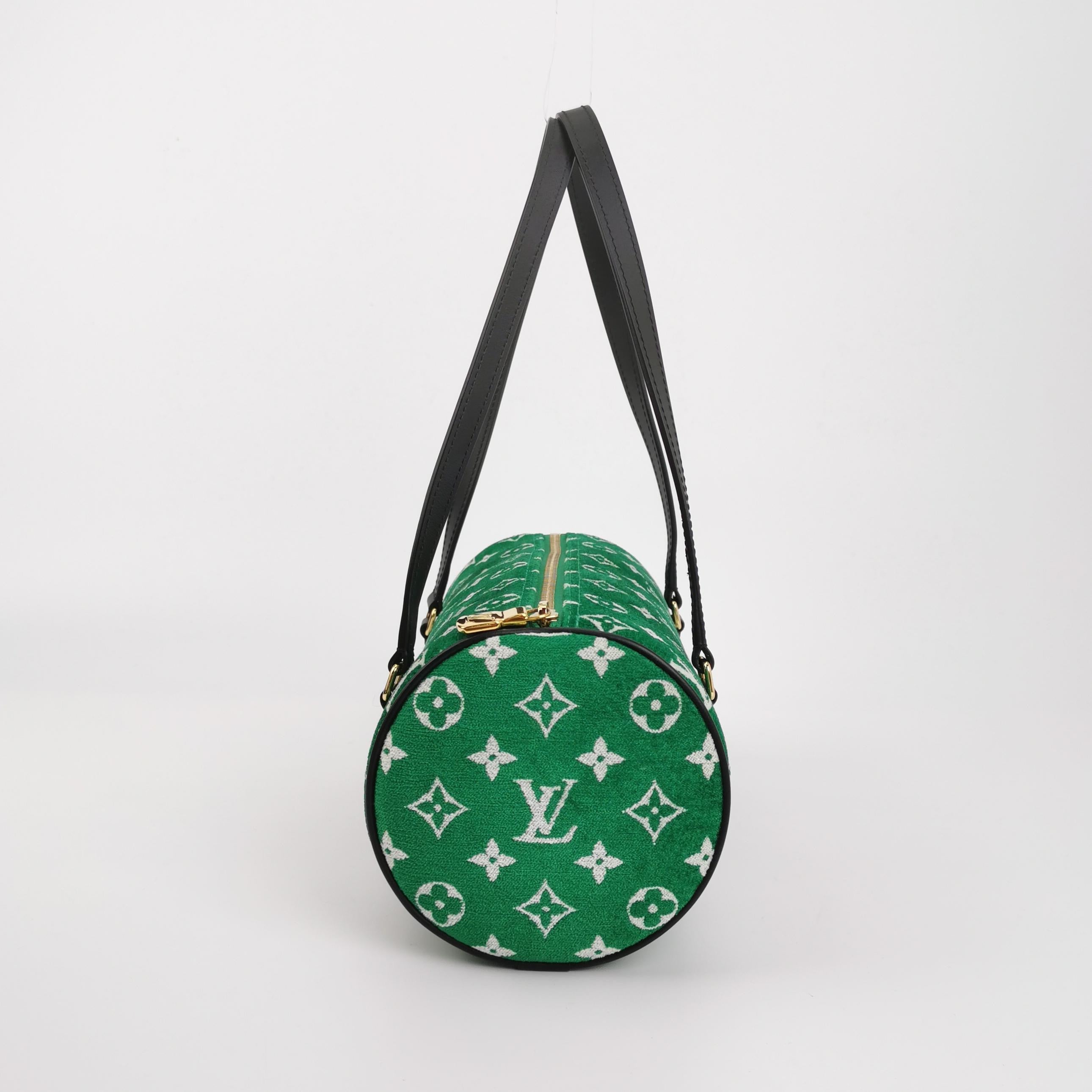 Louis Vuitton Papillon Trunk 26 Green Monogram Velvet and Leather