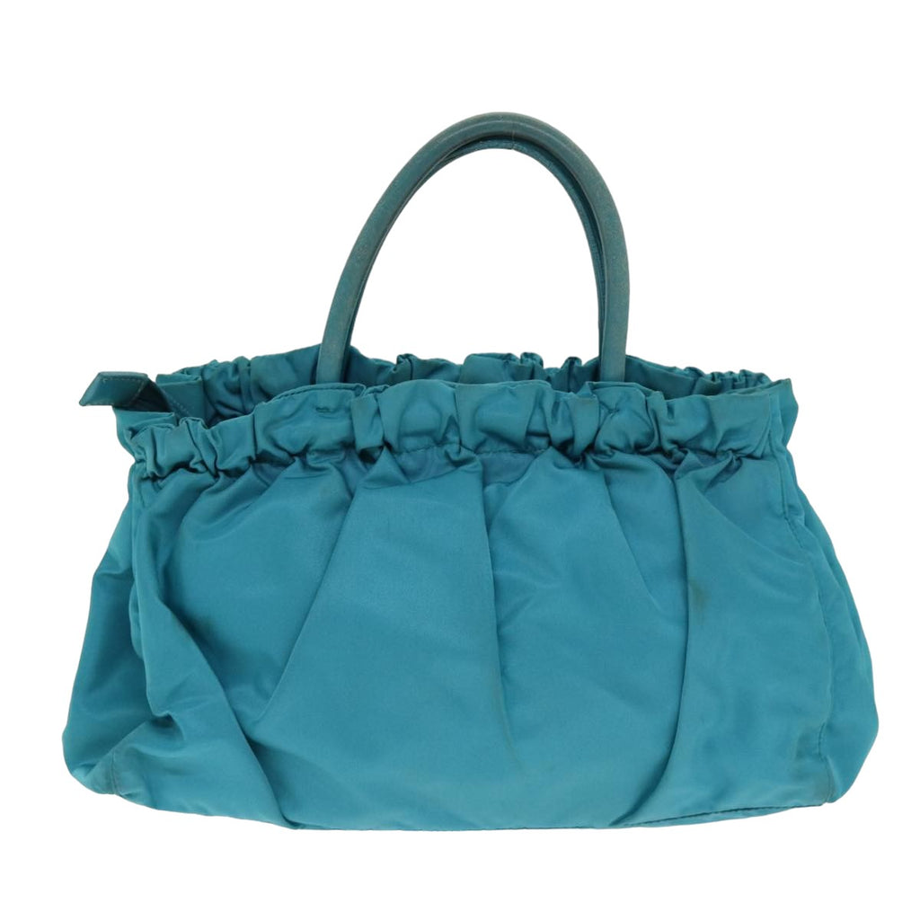 PRADA Nylon 2 Way Hand Bag Turquoise Blue 80110
