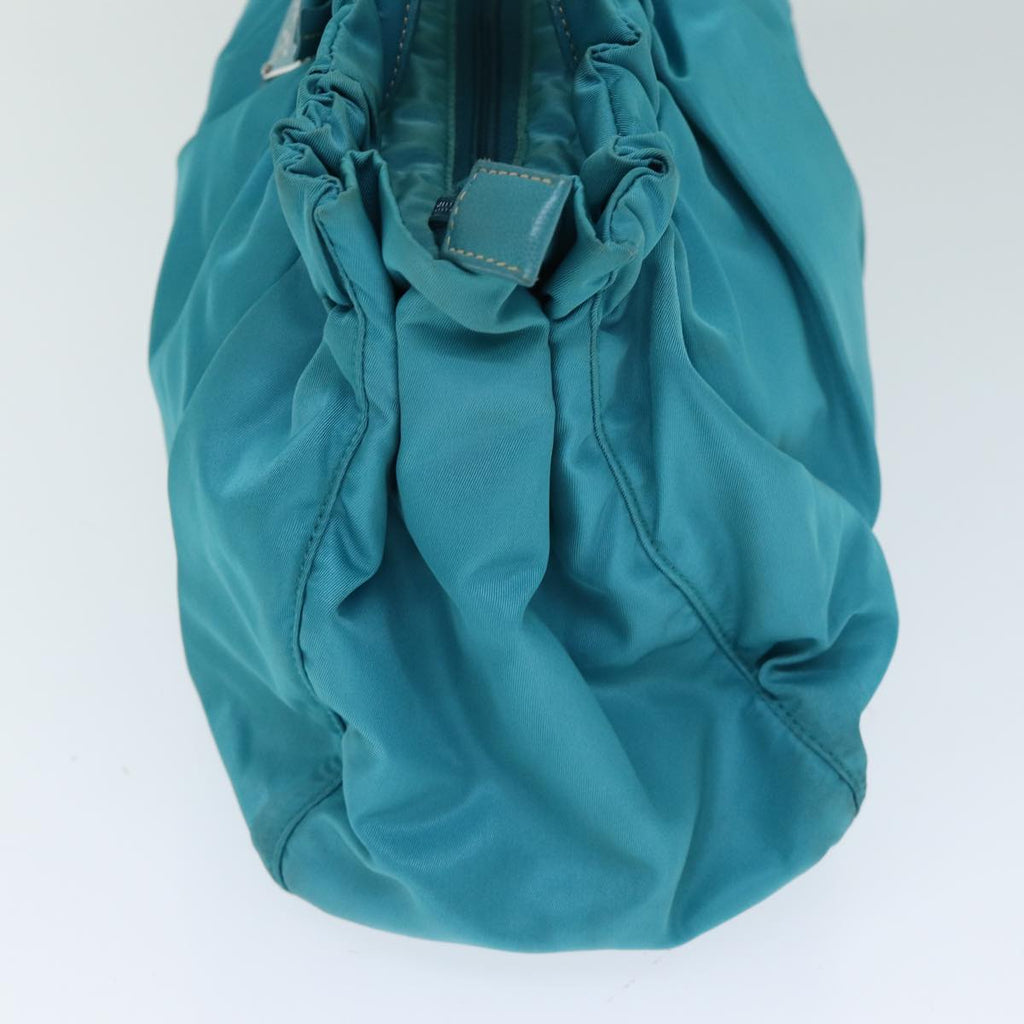 PRADA Nylon 2 Way Hand Bag Turquoise Blue 80110