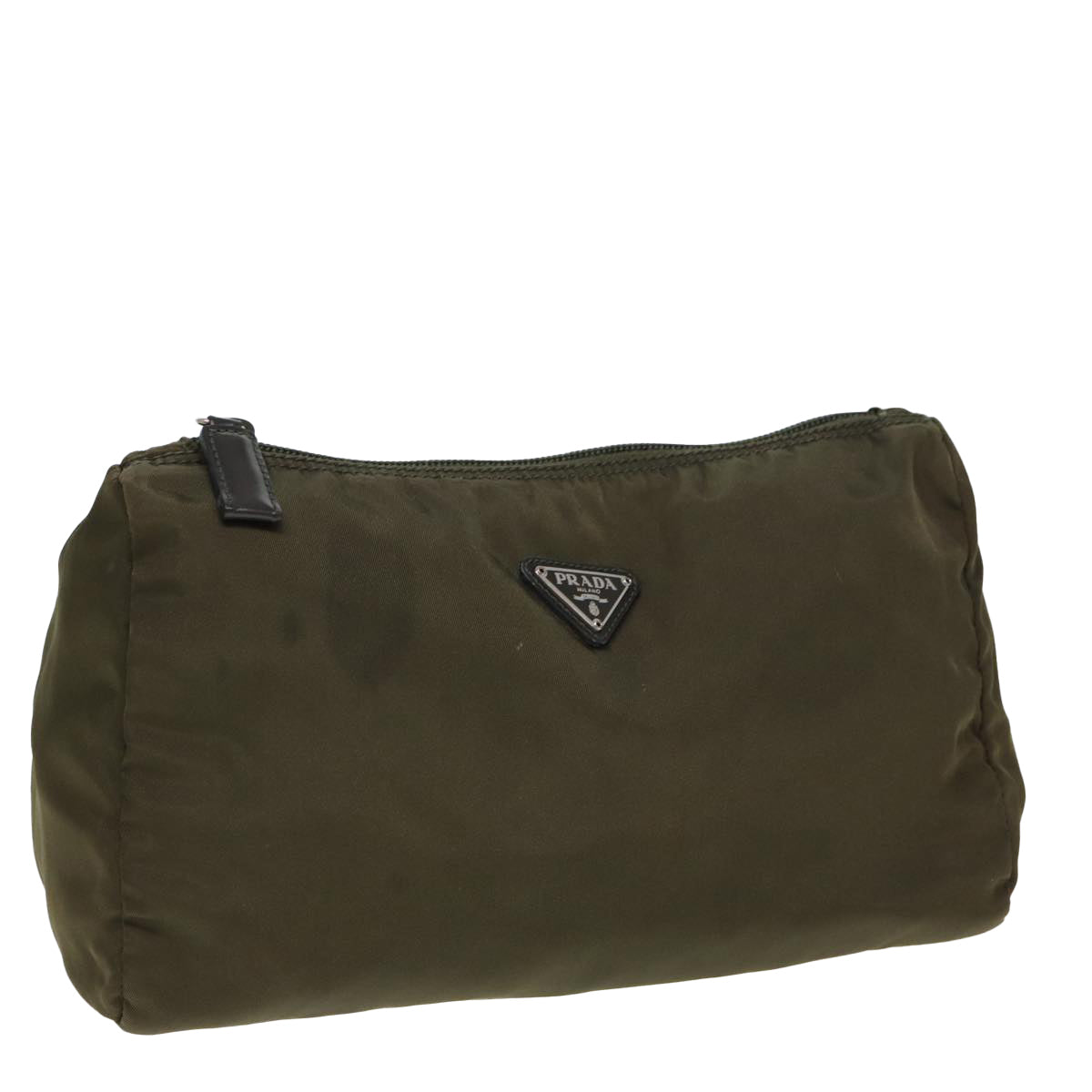 PRADA Pouch Nylon Khaki 80183