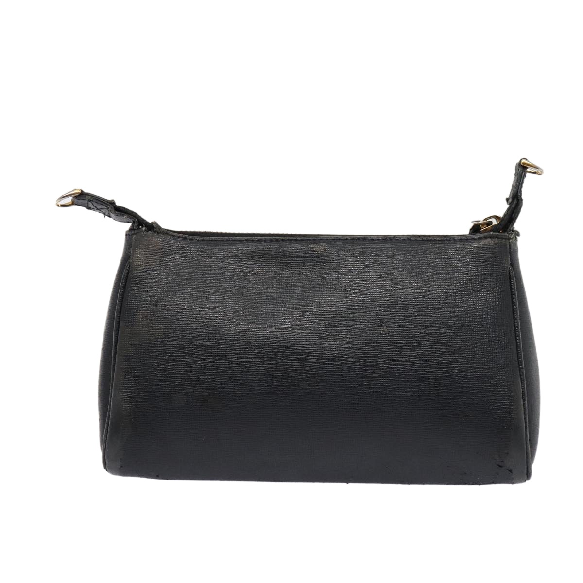 FENDI Shoulder Bag Leather Navy 80189